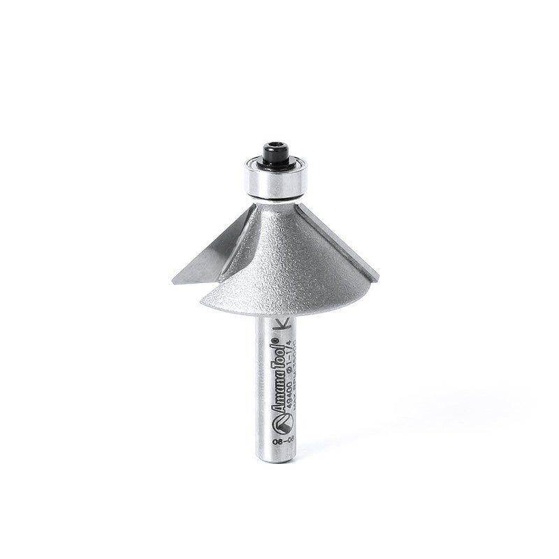 Amana Tool - 49400 Carbide Tipped Chamfer 45Â° x 1-1/4 Dia x 1/2 x 1/4" Shank - Image 1
